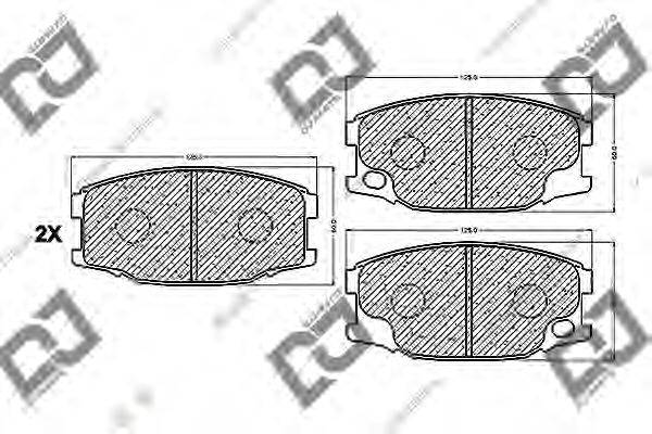 Комплект тормозных колодок, дисковый тормоз DJ PARTS BP1060