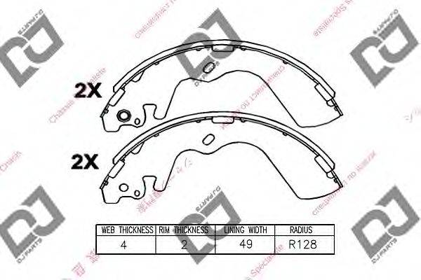 Комплект тормозных колодок DJ PARTS BS1137