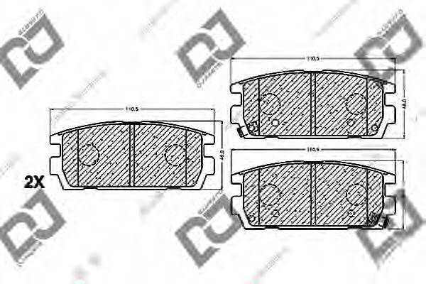 Комплект тормозных колодок, дисковый тормоз DJ PARTS BP1131