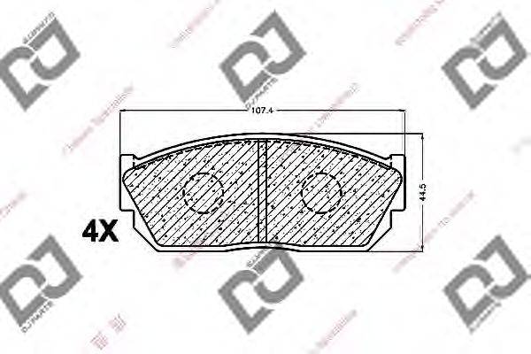 Комплект тормозных колодок, дисковый тормоз DJ PARTS BP1213