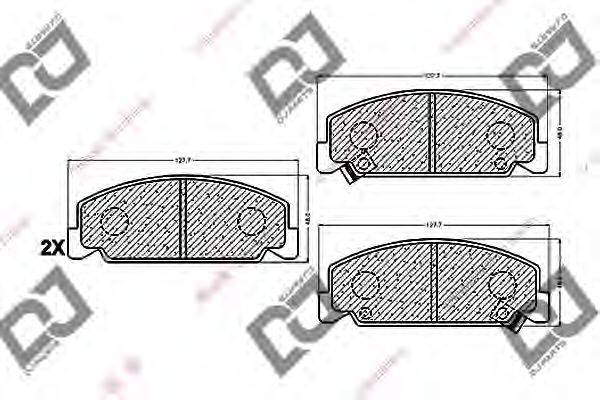 Комплект тормозных колодок, дисковый тормоз DJ PARTS BP1214