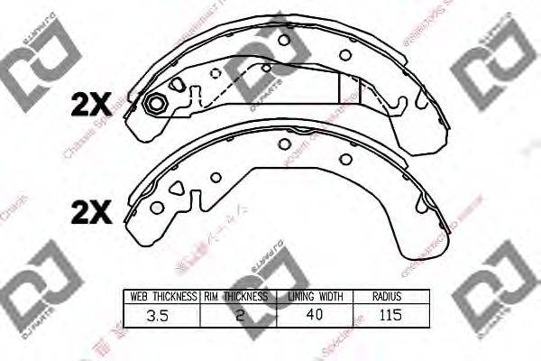 Комплект тормозных колодок DJ PARTS BS1150