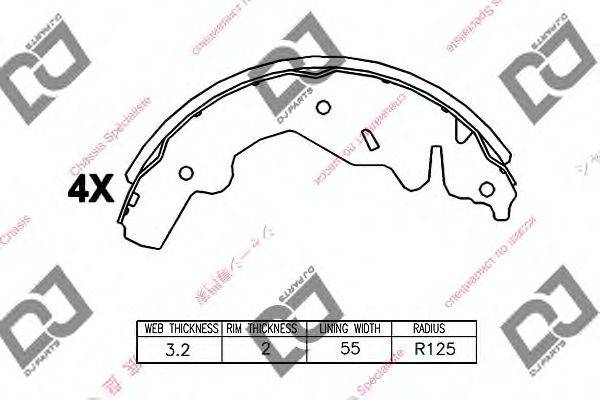 Комплект тормозных колодок DJ PARTS BS1155
