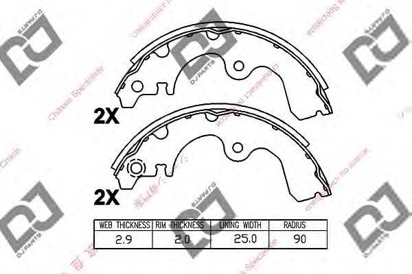 Комплект тормозных колодок DJ PARTS BS1228