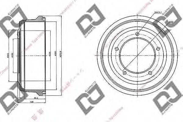 Тормозной барабан DJ PARTS BR1066