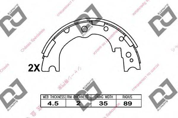 Комплект тормозных колодок DJ PARTS BS1066