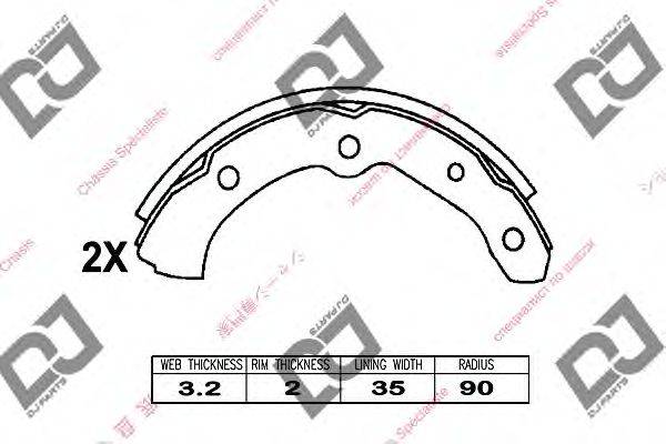 Комплект тормозных колодок DJ PARTS BS1076