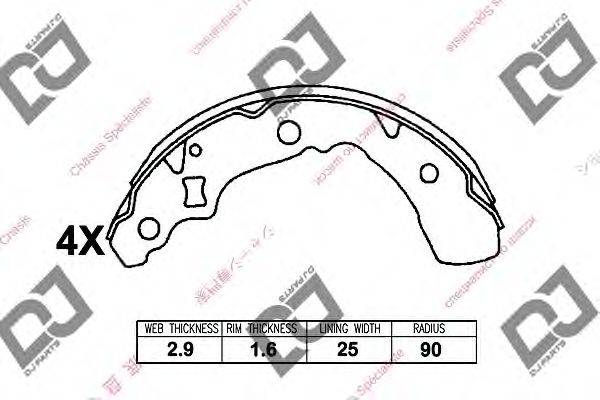Комплект тормозных колодок DJ PARTS BS1079