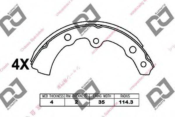 Комплект тормозных колодок DJ PARTS BS1080