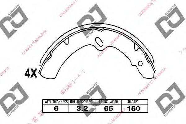 Комплект тормозных колодок DJ PARTS BS1103