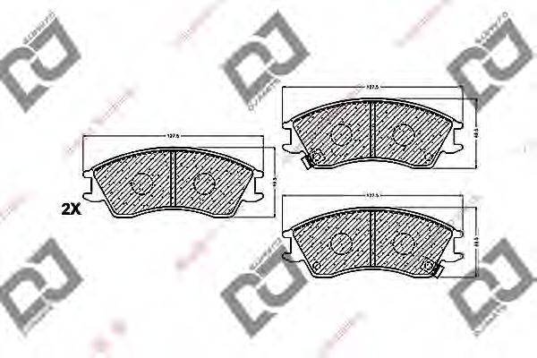 Комплект тормозных колодок, дисковый тормоз DJ PARTS BP1289