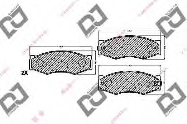 Комплект тормозных колодок, дисковый тормоз DJ PARTS BP1294