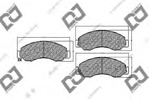 Комплект тормозных колодок, дисковый тормоз DJ PARTS BP1408