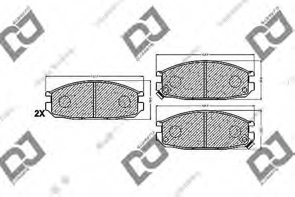 Комплект тормозных колодок, дисковый тормоз DJ PARTS BP1463