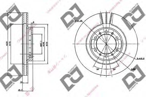 Тормозной диск DJ PARTS BD1033