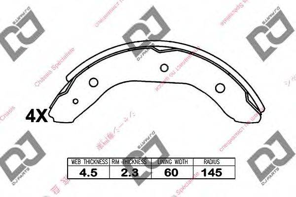 Комплект тормозных колодок DJ PARTS BS1189