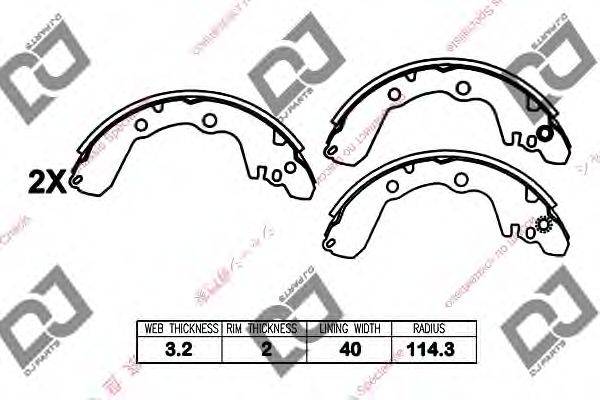 Комплект тормозных колодок DJ PARTS BS1357