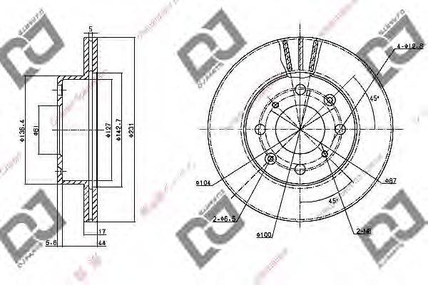 Тормозной диск DJ PARTS BD1110