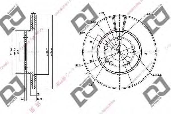 Тормозной диск DJ PARTS BD1120