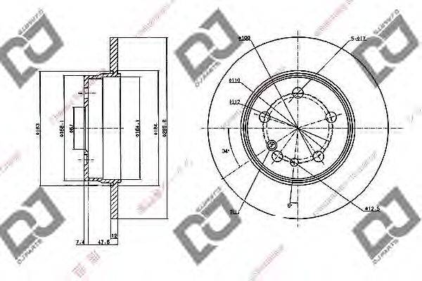 Тормозной диск DJ PARTS BD1131