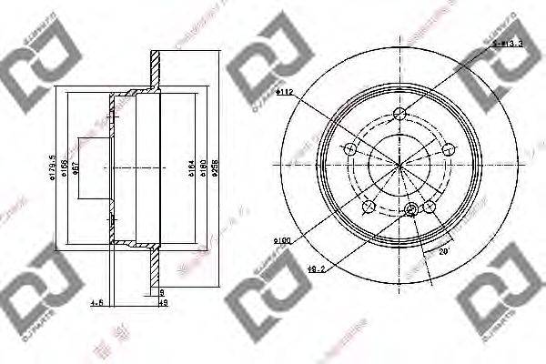 Тормозной диск DJ PARTS BD1137