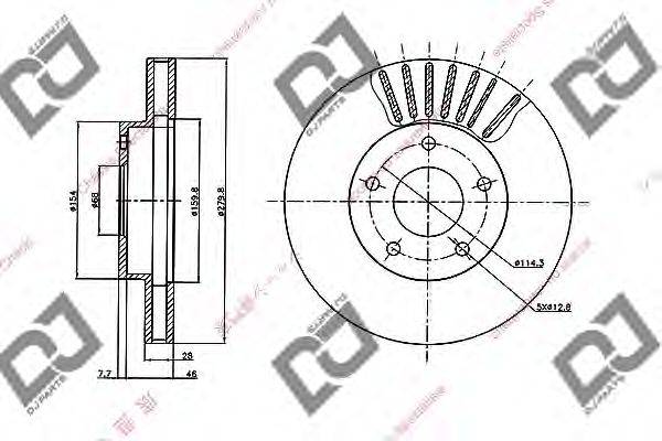 Тормозной диск DJ PARTS BD2039