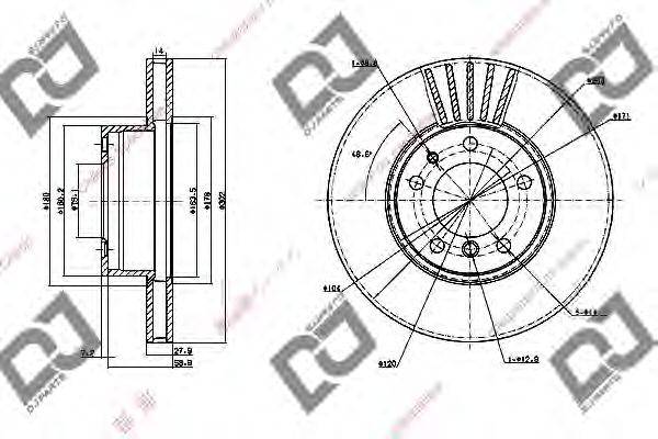 Тормозной диск DJ PARTS BD1155