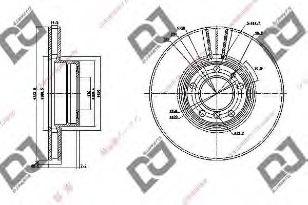 Тормозной диск DJ PARTS BD1159