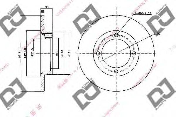 Тормозной диск DJ PARTS BD2045