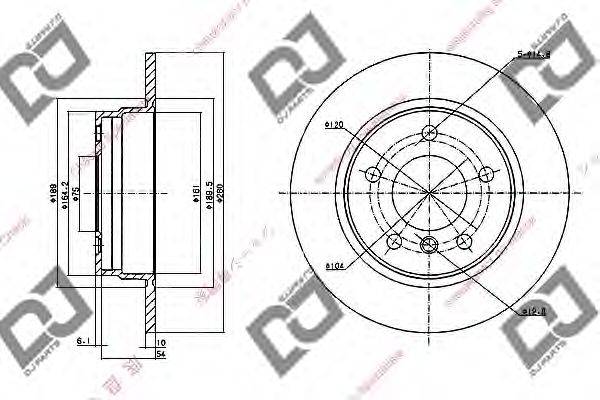 Тормозной диск DJ PARTS BD1179