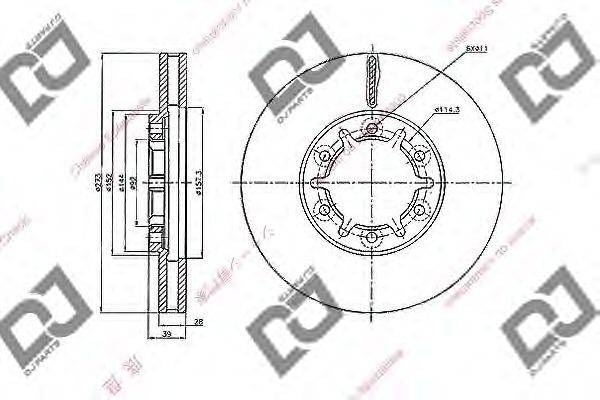 Тормозной диск DJ PARTS BD1972