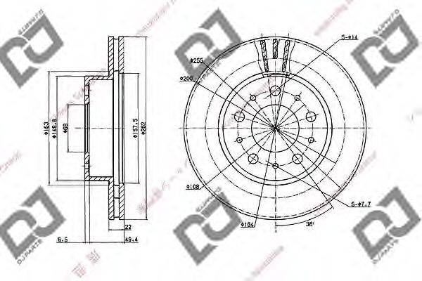 Тормозной диск DJ PARTS BD2005