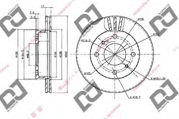 Тормозной диск DJ PARTS BD2015