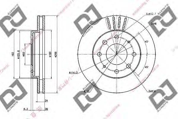 Тормозной диск DJ PARTS BD2083