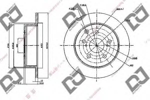 Тормозной диск DJ PARTS BD2087