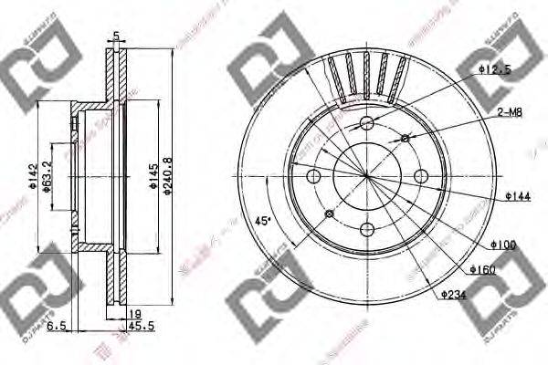 Тормозной диск DJ PARTS BD1246