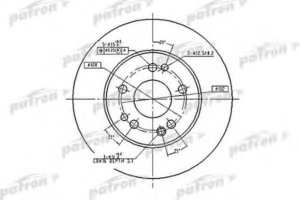 Тормозной диск PATRON PBD1581