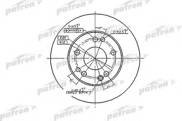 Тормозной диск PATRON PBD1584