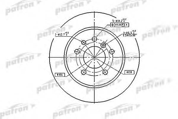 Тормозной диск PATRON PBD1613