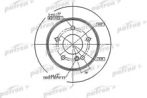 Тормозной диск PATRON PBD2653