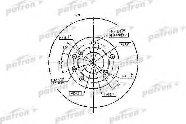 Тормозной диск PATRON PBD7092
