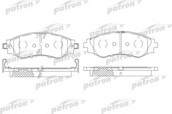 Комплект тормозных колодок, дисковый тормоз PATRON PBP1116