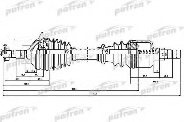 Приводной вал PATRON PDS1291
