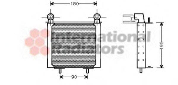 масляный радиатор, двигательное масло VAN WEZEL 43003213