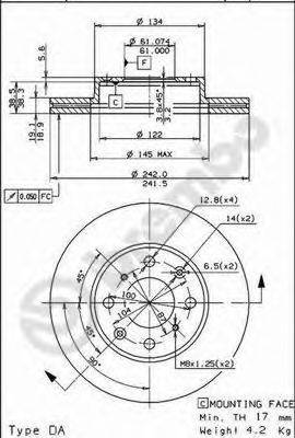 Тормозной диск BREMBO 09.5023.10