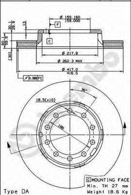 Тормозной диск BREMBO 09.5331.10