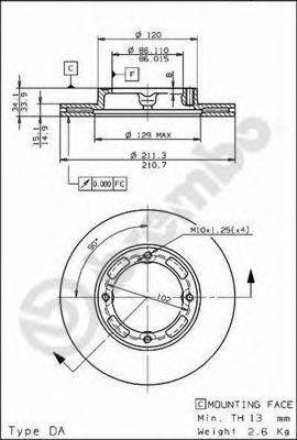 Тормозной диск BREMBO 09.5848.10