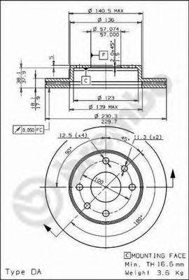 Тормозной диск BREMBO 09.6867.10