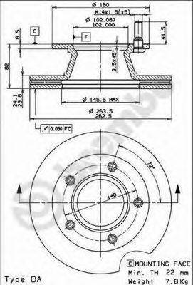 Тормозной диск BREMBO 09.7157.10