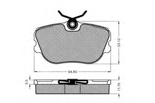 Комплект тормозных колодок, дисковый тормоз PEX 7.012